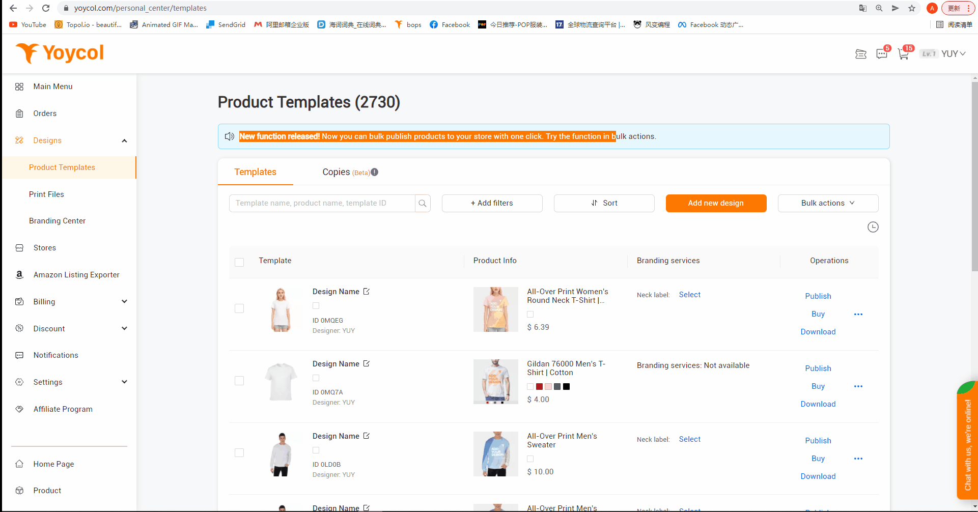 Yoycol OnDemand Print & Drop Shipping Service for